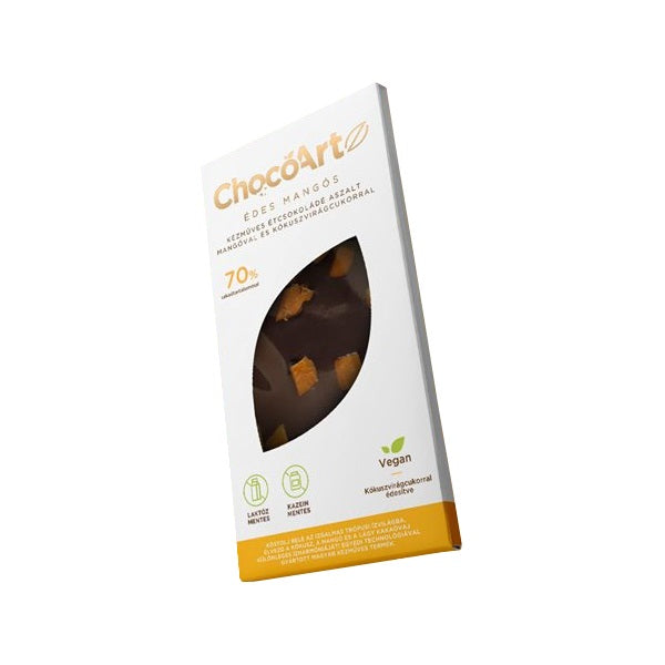 Chocoart Édes Mangós étcsokoládé kókuszvirágcukorral 80g