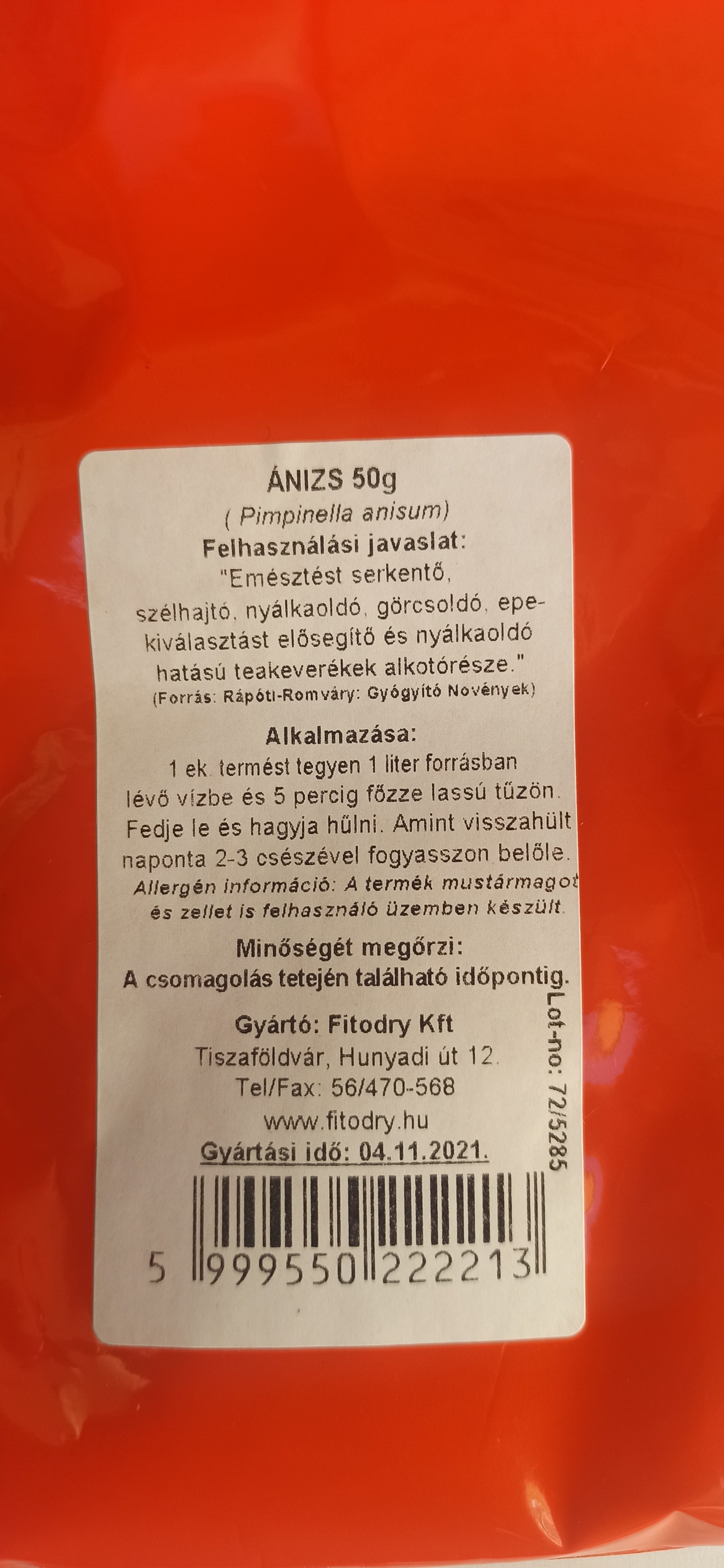 Fitodry Ánizsmag ( 50g )