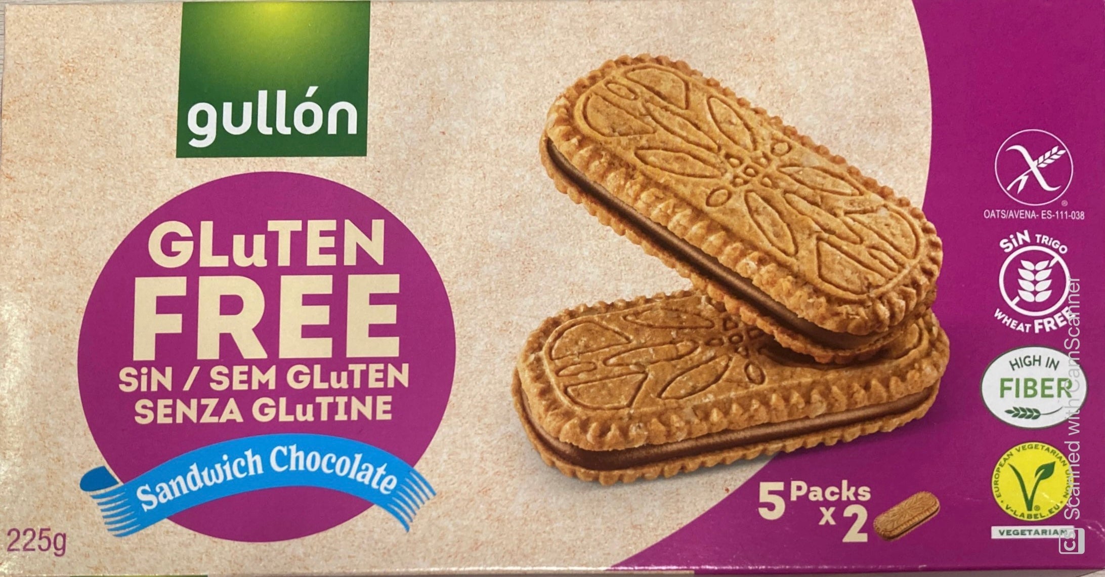 Gullon Gluténmentes Szendvicskeksz 225g