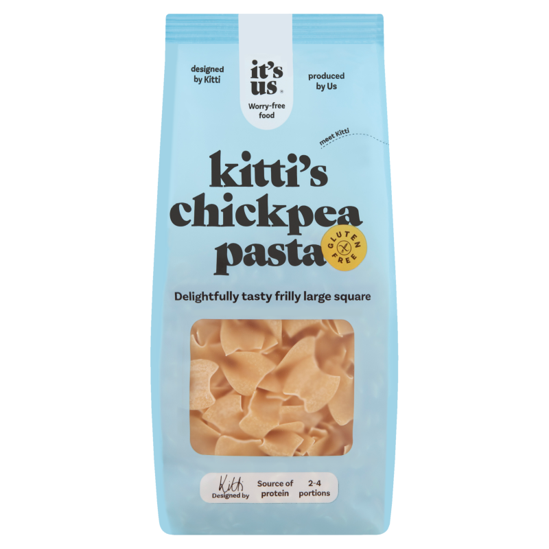 It's US K.Tészta Csicseri Nagykocka GM.  250g