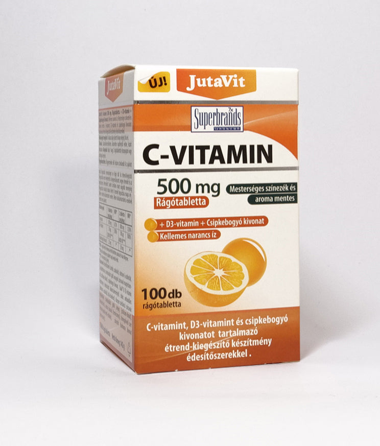 JutaVit C-vitamin 500mg rágótabletta narancs ízű 100db