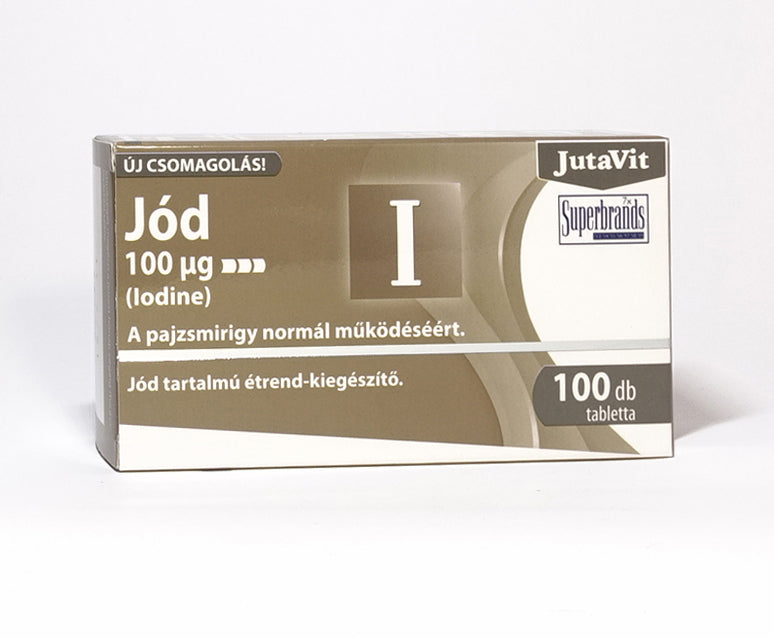 JutaVit Jód 100µg tabletta jódot tartalmazó étrend-kiegészítő 100db