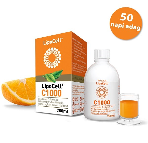 LipoCell C1000 liposzómás C-vitamin narancs ízben 250 ml