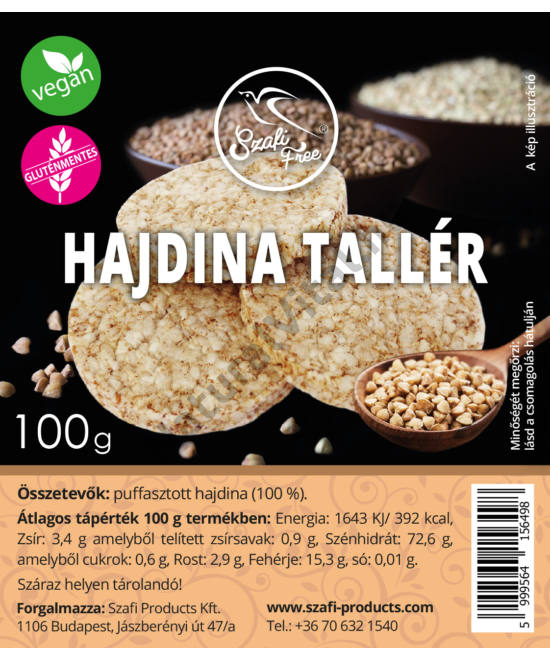 Szafi Free Hajdinatallér gluténmentes 100g