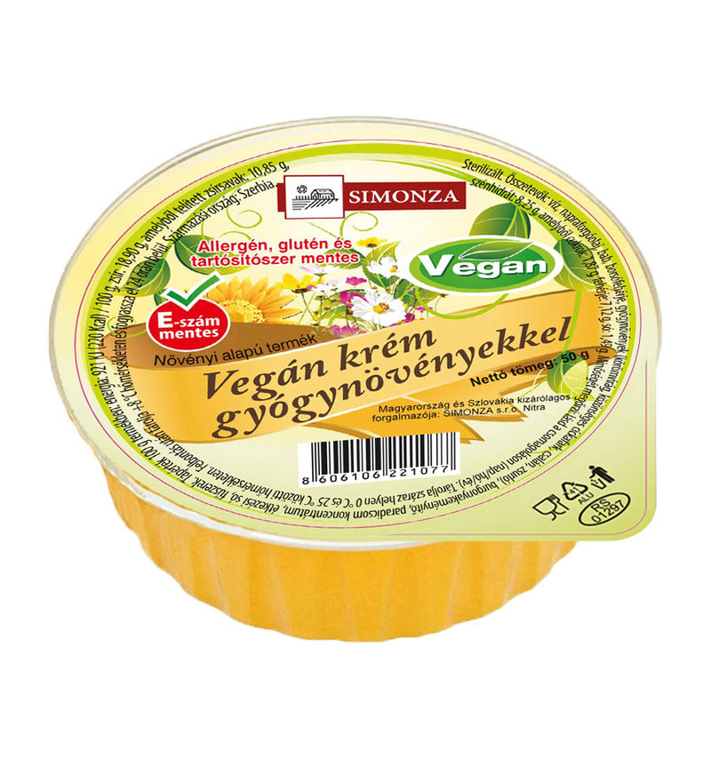 Simonza Vegán krém gyógynövényekkel 50g