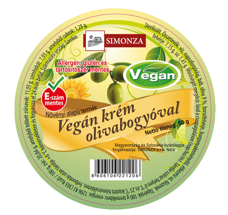 Simonza Vegán krém olivabogyóval 50g