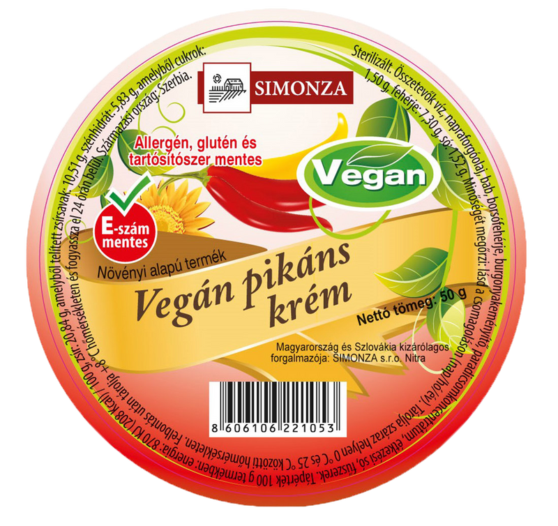 Simonza Vegán krém pikáns 50g