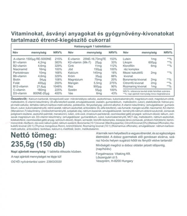 Vitaking Daily One Multivitamin 150db