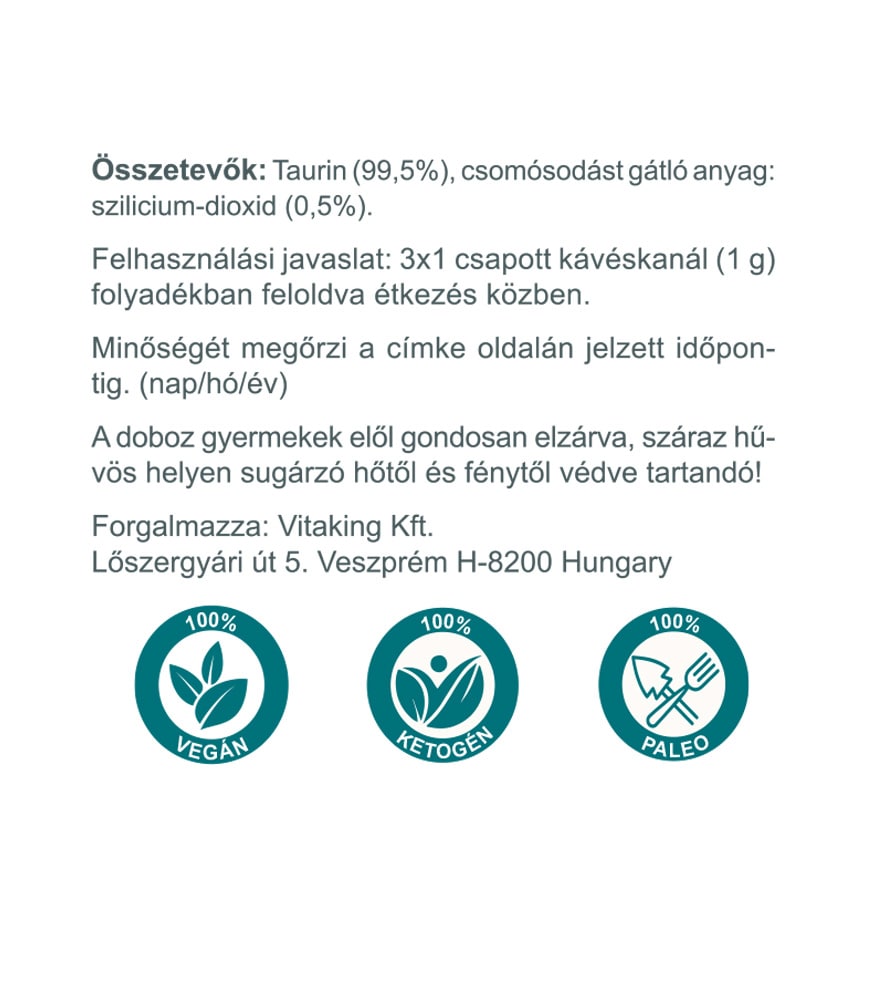 Vitaking Taurin Por 300g