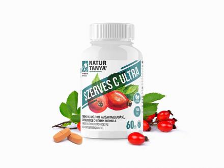Natur Tanya SZERVES C ULTRA 1500 mg Retard C-vitamin, csipkebogyó kivonattal 60