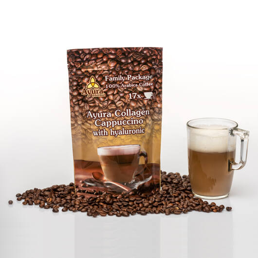 Ayura Kollagén cappuccino 250 gr (családi csomag, 17 adag)