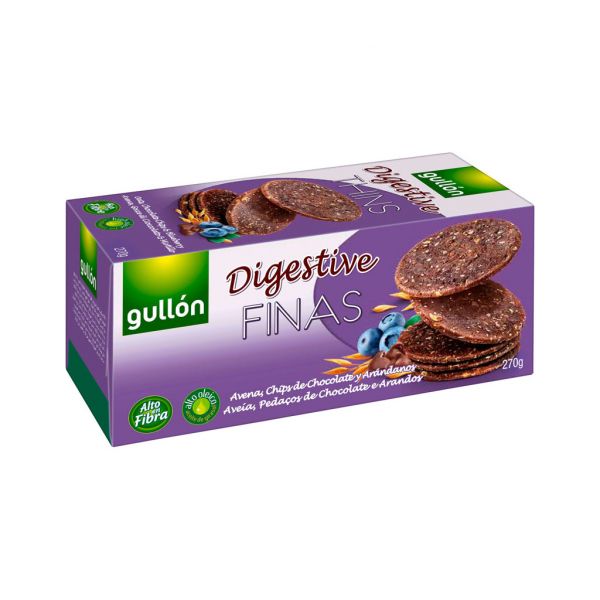 Gullon Digestive thins keksz áfonyás csokoládés 270g