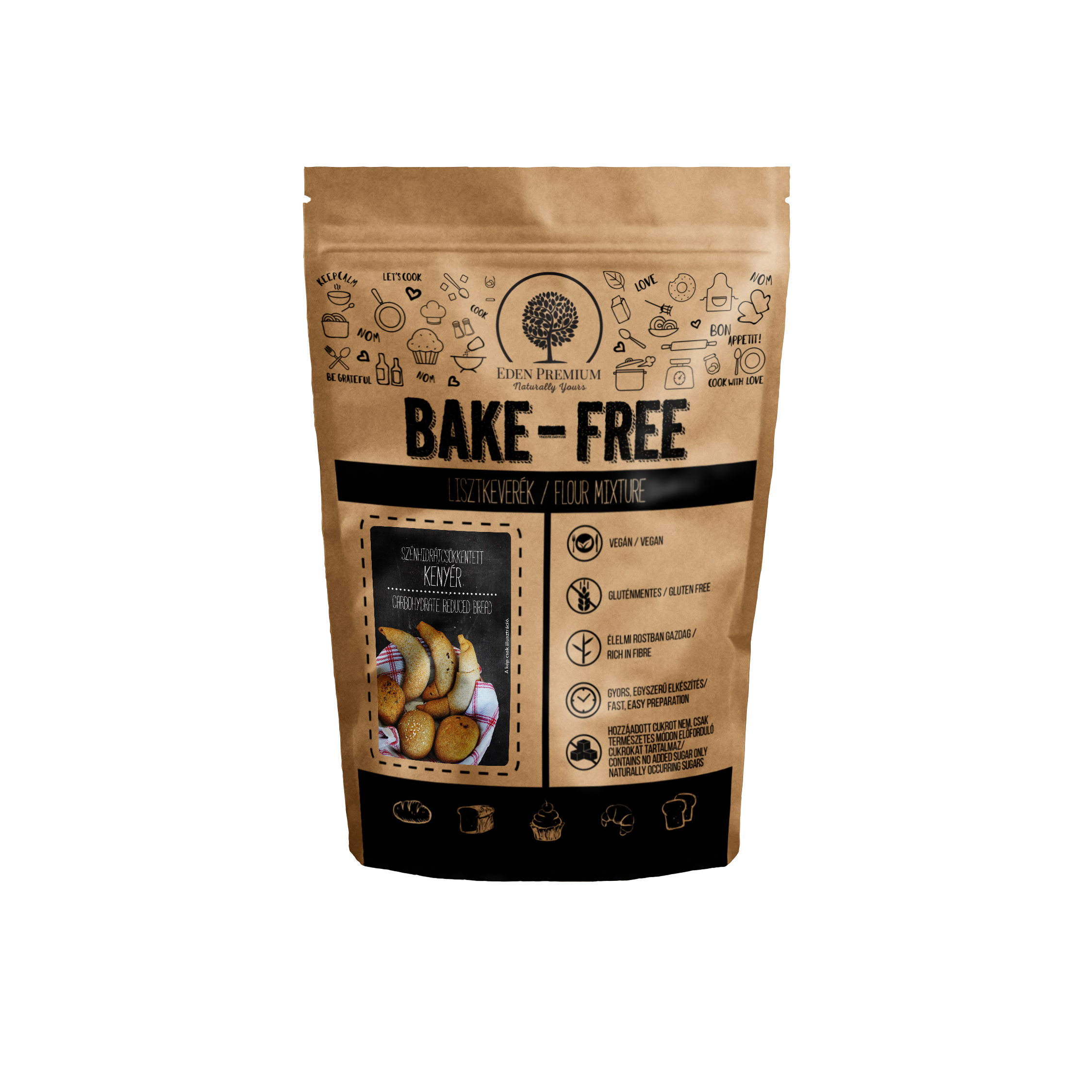 Éden Prémium Bake Free Szénhidrát csökkentett (kenyér) lisztkeverék 1000 g