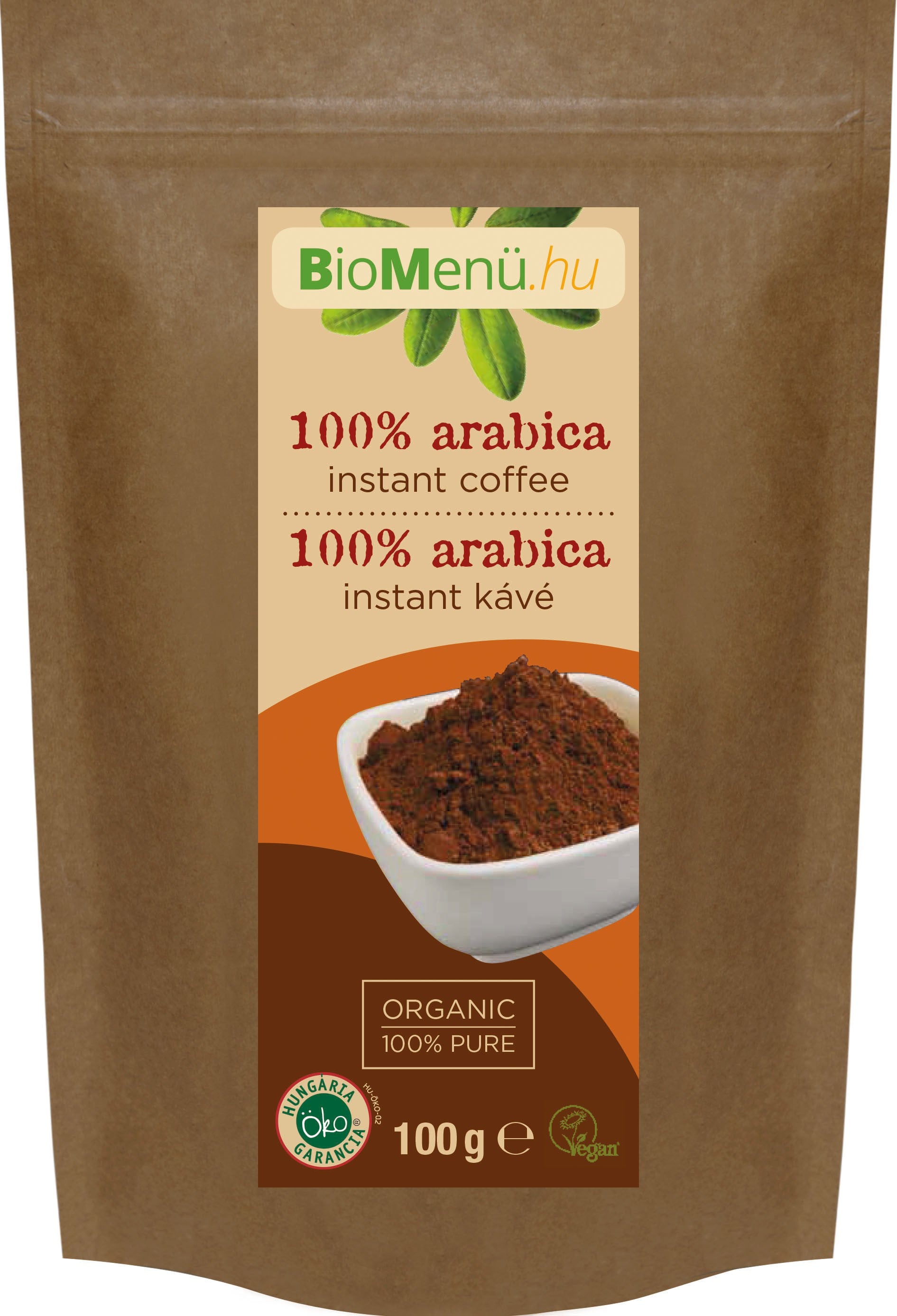 Bio Menü Bio 100% Arabica Instant Kávé 100g