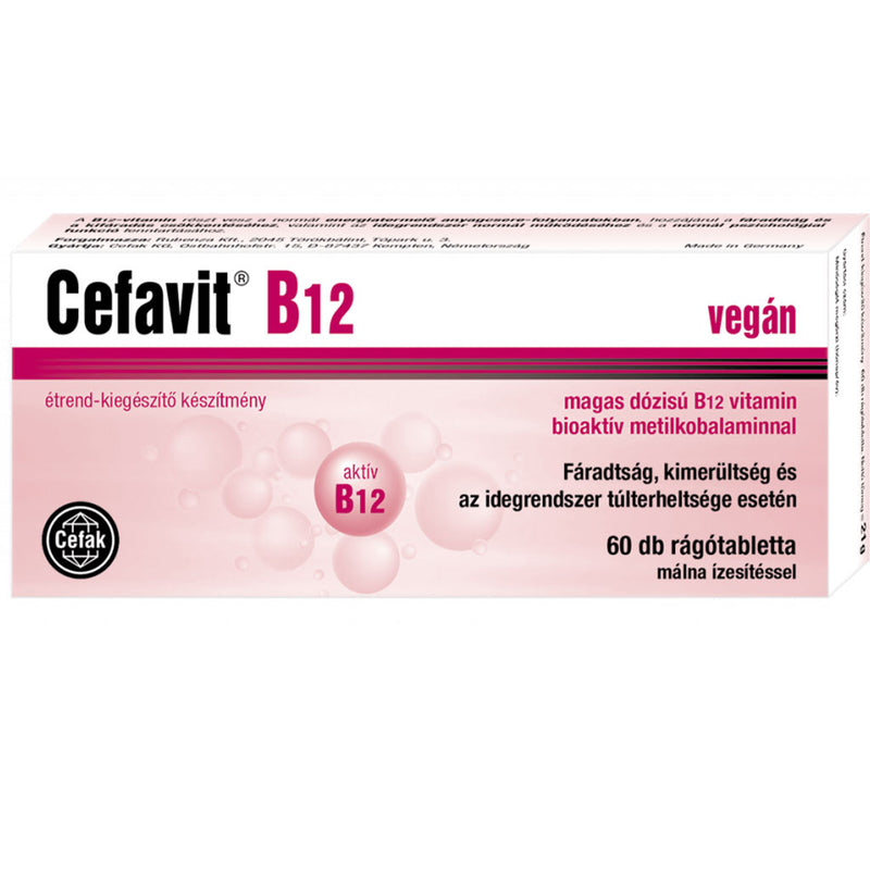 Cefavit B12 rágótabletta vegán 60db