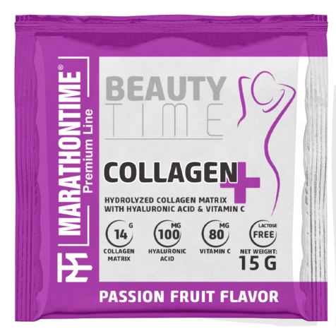 Marathontime Prémium Hidrolizált Kollagén - Hialuronsavval 15g Passion Fruit