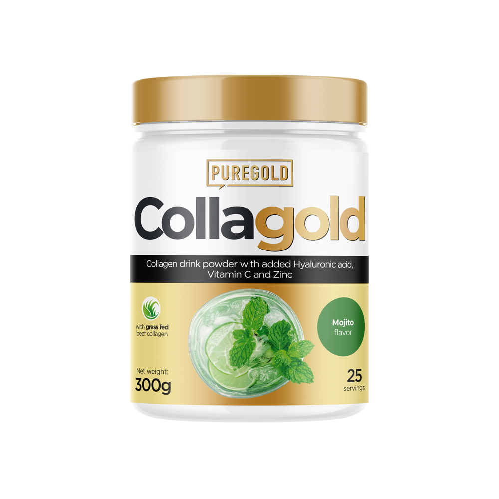 Puregold CollaGold Marha és Hal kollagén italpor hialuronsavval mojito 300g