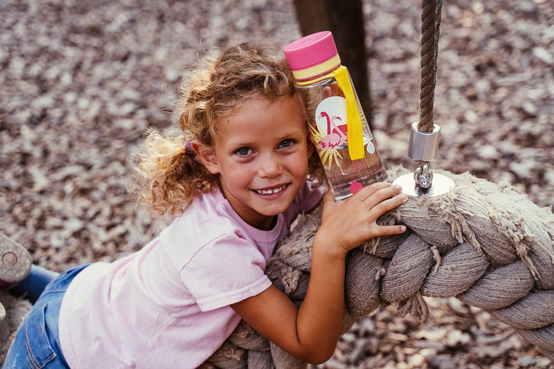 Equa Flamingo BPA-mentes műanyag kulacs (400 ml)