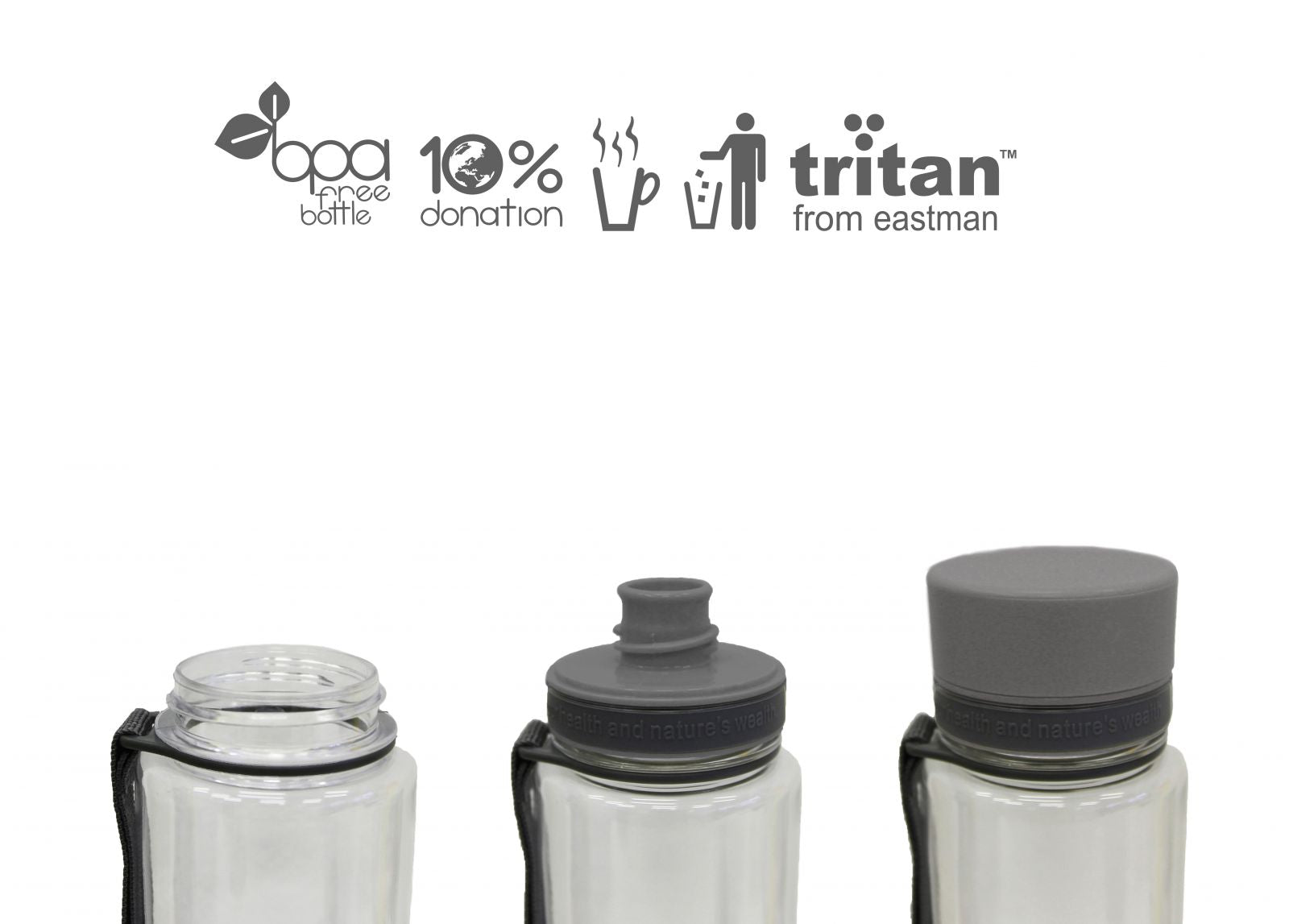 EQUA BPA-mentes kulacs Szürke (600 ml)