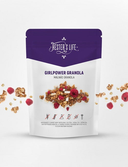 Hester's Life Girlpower Granola - Málnás granola 60 g