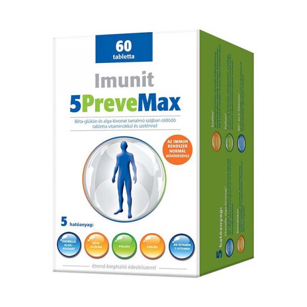 Imunit 5 PreveMax bétaglükán szájban oldódó tabletta 60db
