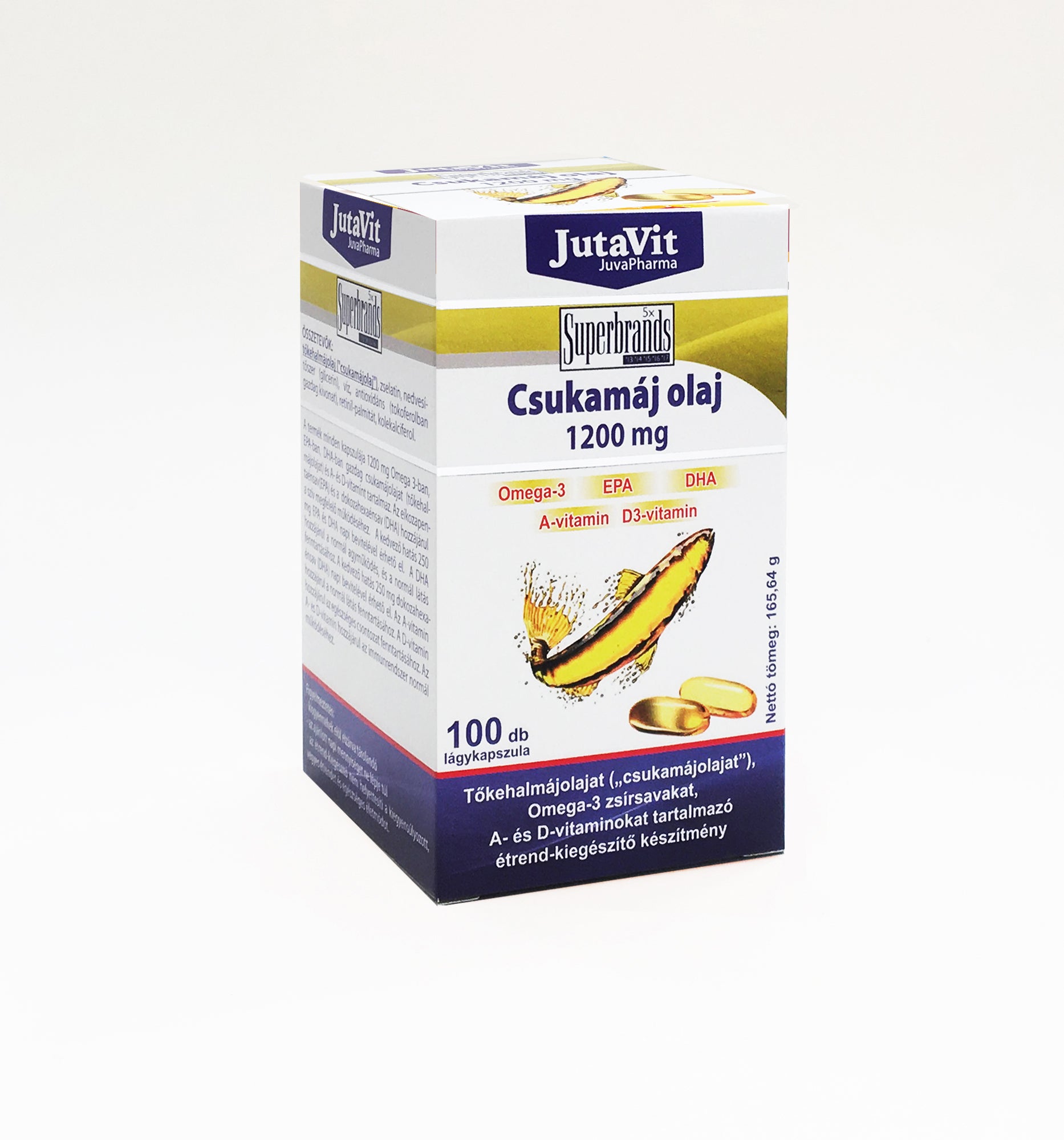 JutaVit Csukamájolaj 1200 mg 100 db