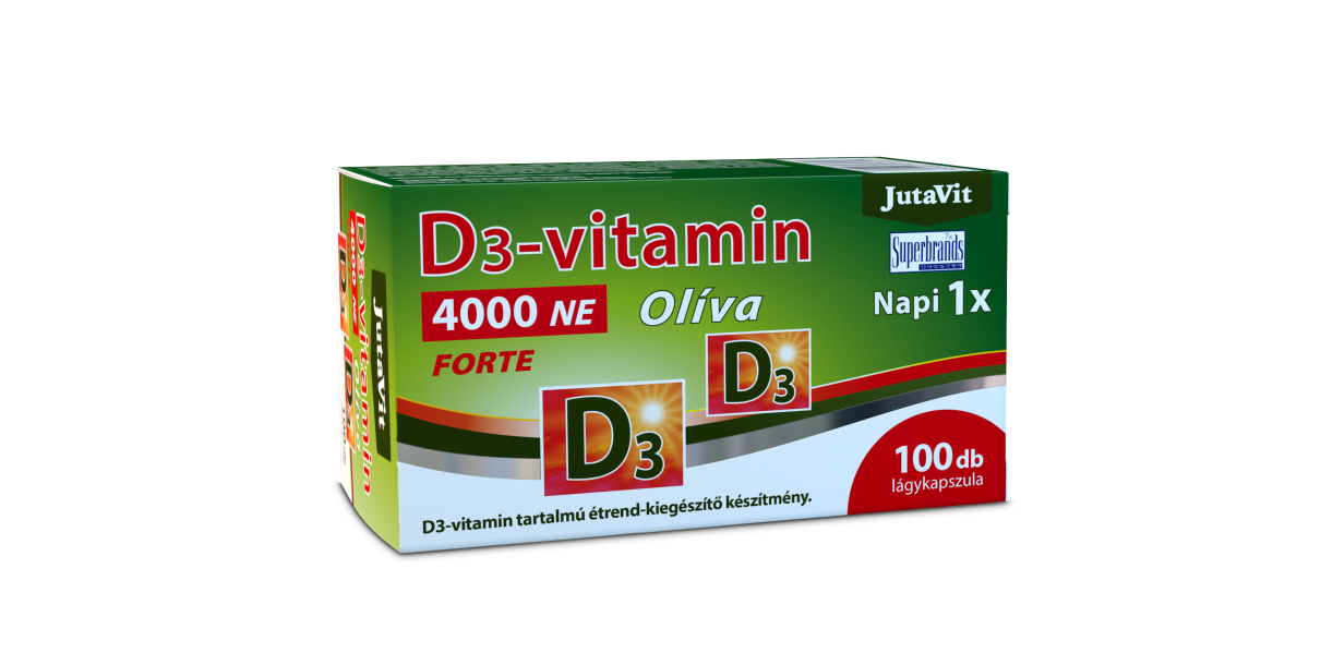 Jutavit D3-vitamin Oliva 4000NE Forte lágyzselatin kapszula 100db