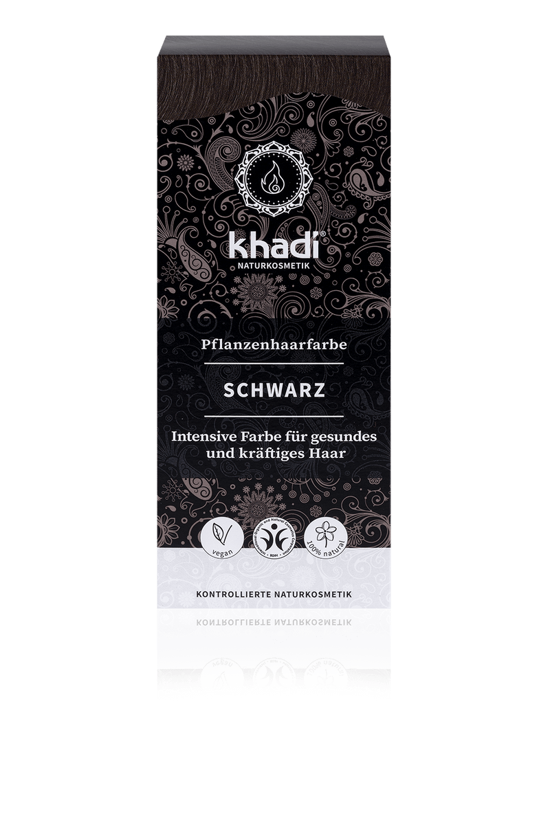 Khadi Hajfesték por Fekete 100 g