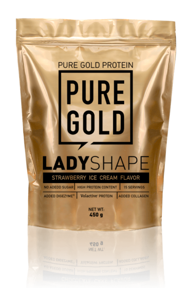 Puregold Lady Shape étkezés helyettesítő shake - Strawberry Ice Cream 450g