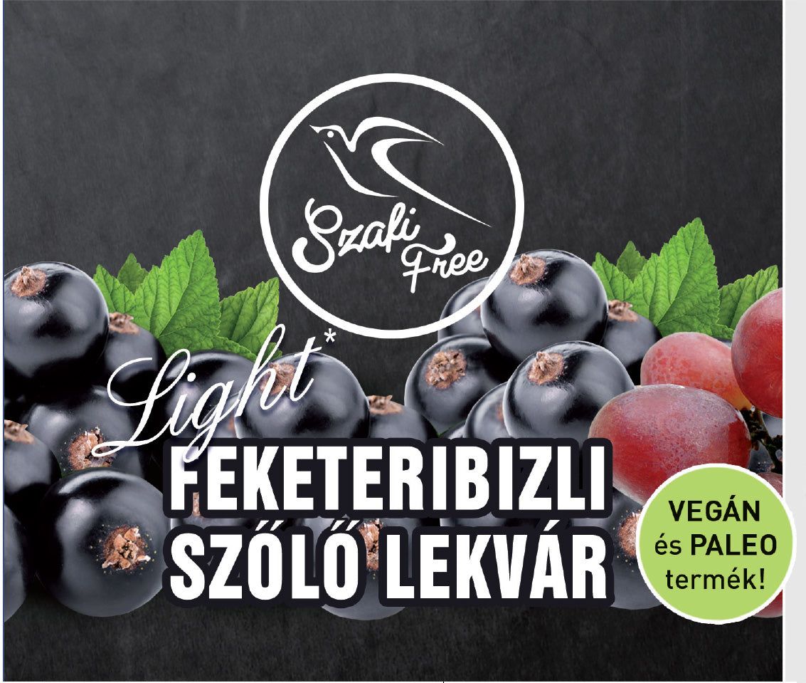 Szafi Free Feketeribizli-szőlő lekvár 350g