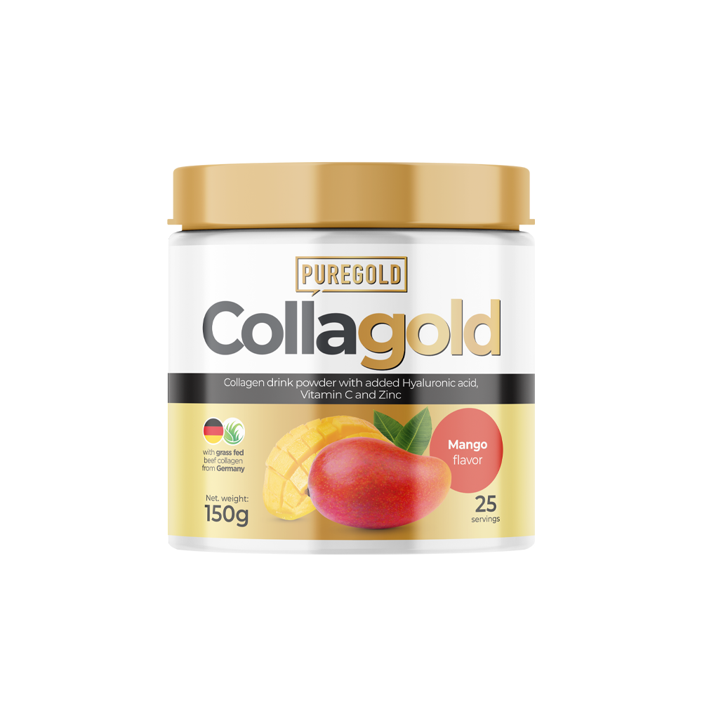 Puregold CollaGold Marha és Hal kollagén italpor hialuronsavval mangó 150g