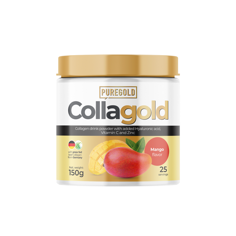 Puregold CollaGold Marha és Hal kollagén italpor hialuronsavval mangó 150g