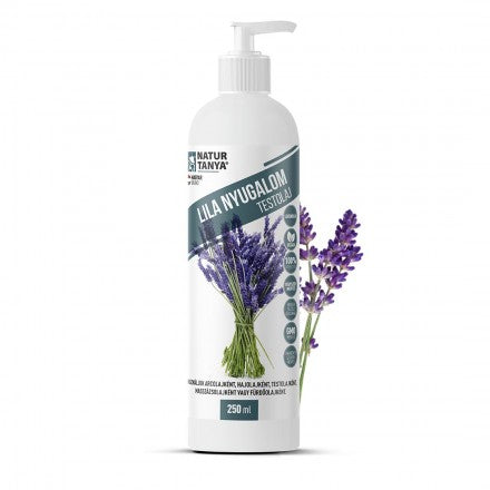 Natur Tanya® lila nyugalom testolaj levendula illóolajjal – VEGÁN 250ml