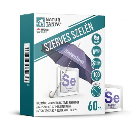 Natur Tanya® SZERVES SZELÉN – Jól hasznosuló, maximális mennyiségű organikus L-szelenometionin forma 60db