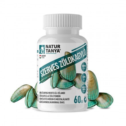 Natur Tanya® új-zélandi Zöldkagyló 16 mg GAG kivonattal, adalékanyagoktól mentesen az ízületek egészségéhez 60db