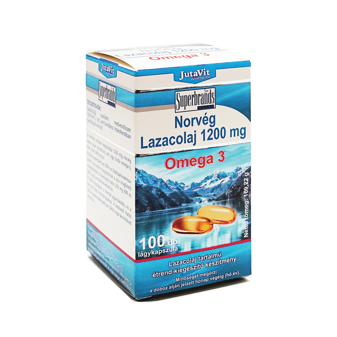 JutaVit Norvég Lazacolaj 1200mg Omega-3 100 db