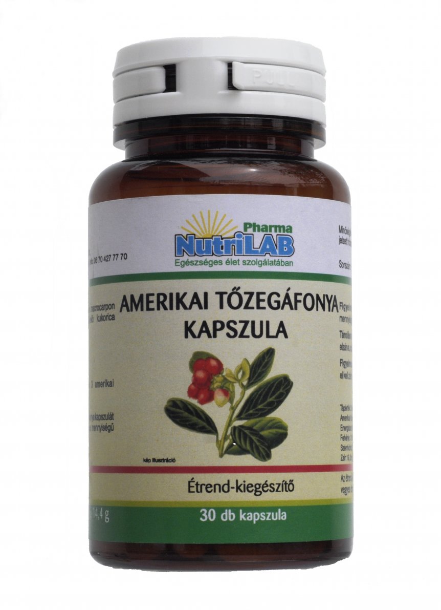 Nutrilab Amerikai Tőzegáfonya kapszula 30 db