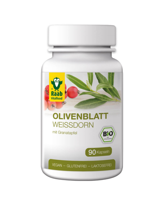Raab Vitalfood Bio Olívalevél-Galagonya kivonat kapszula 400 mg 90db