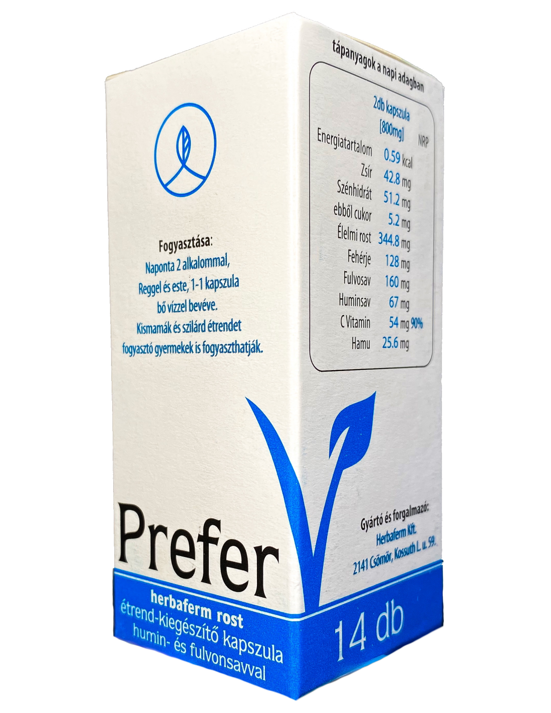 Herbaferm Prefer V étrend-kiegészítő növényi alapú kapszulában 14db