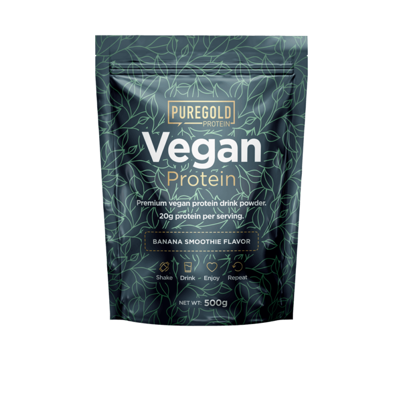 Puregold Vegan Protein ízesített növényi fehérje italpor - Banana 500g