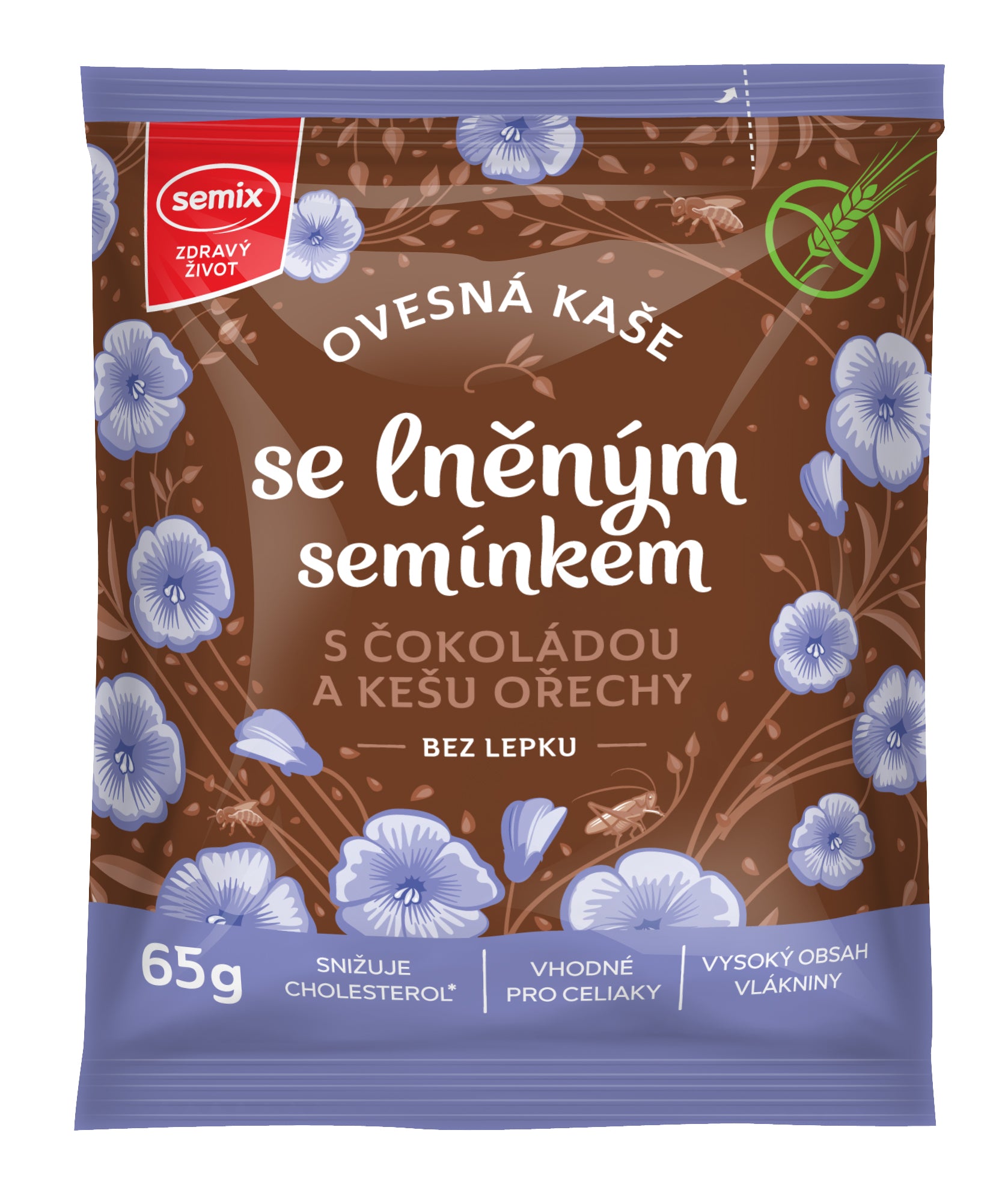 Semix Gluténmentes zabkása  csokoládés,kesudióval,lenmaggal 65 g