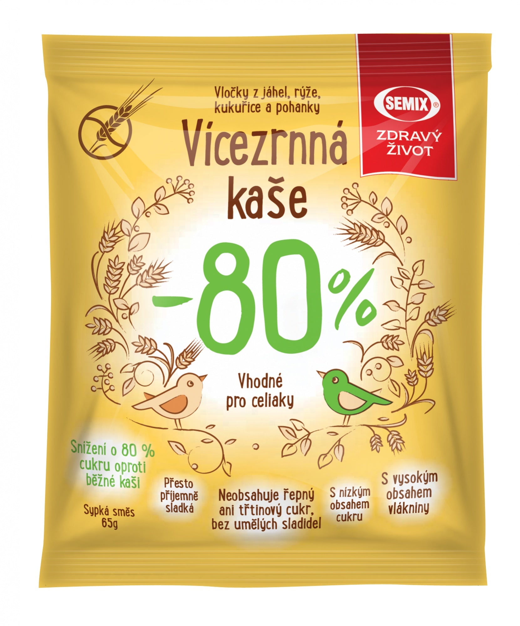 Semix Vegyes gabona kása gluténmentes -80% cukortartalommal  natúr 65 g