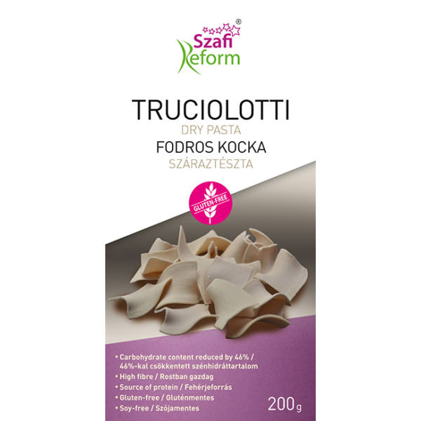 SZAFI REFORM FODROS KOCKA - TRUCIOLOTTI SZÁRAZTÉSZTA (GLUTÉNMENTES) 200 G