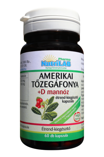 NUTRILAB AMERIKAI TŐZEGÁFONYA + D MANNOSE 60db