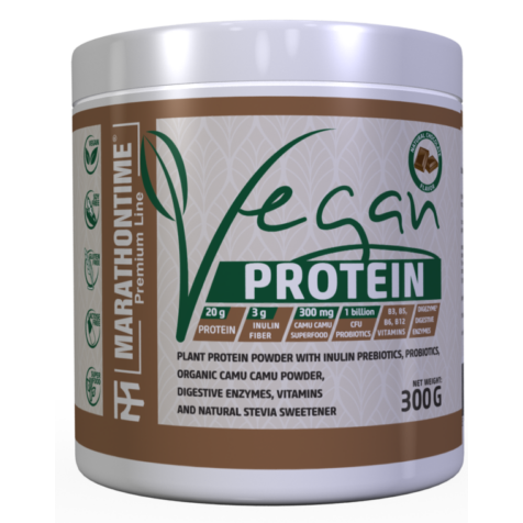 MARATHONTIME Prémium Vegán Protein fehérje Csokoládé íz 300g